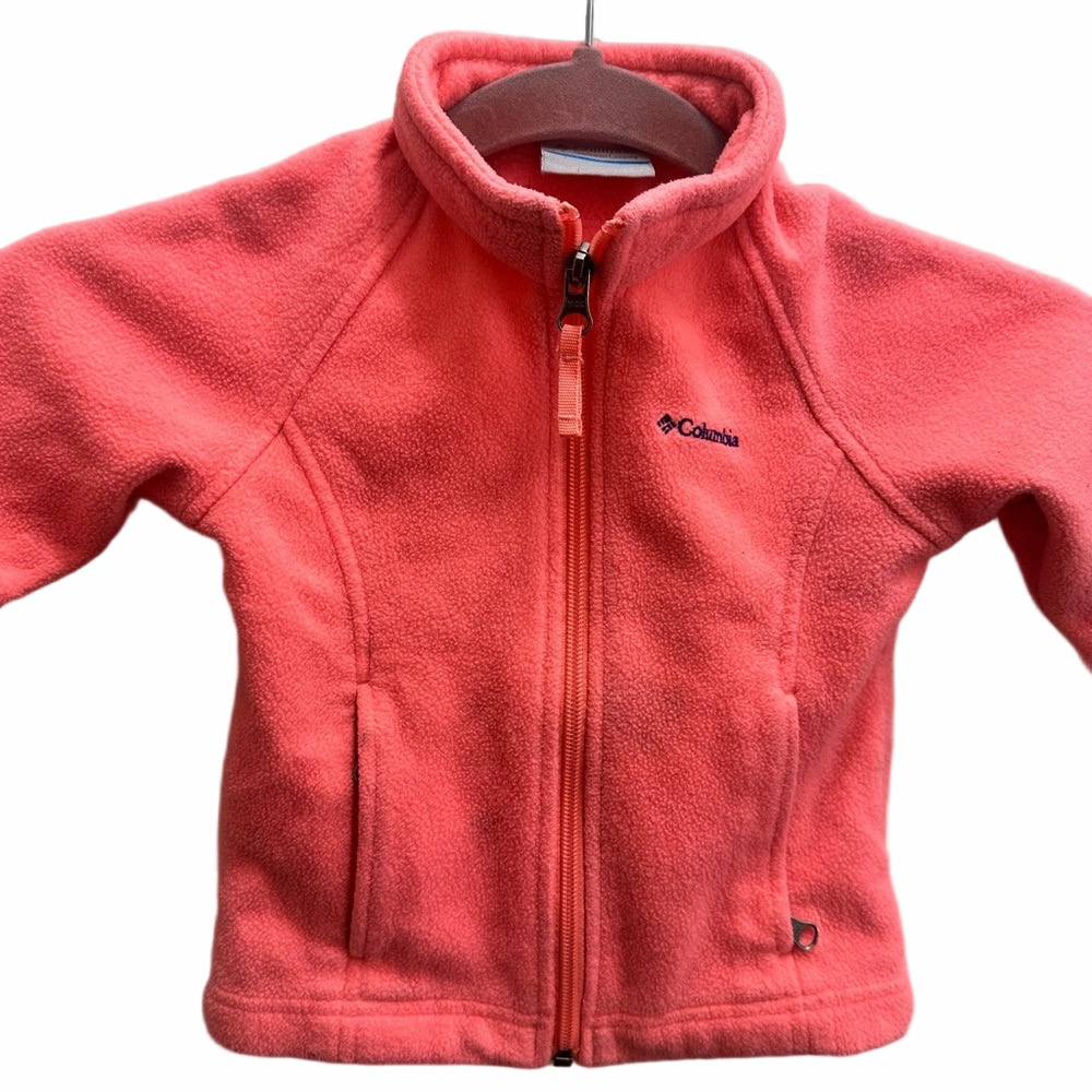 Columbia Fleece Zip-Up Peach Jacket Size Small